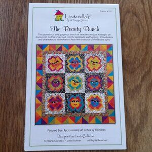 Flower Face Wall Quilt Sewing Pattern 48" Square Kitschy Vintage Anthromorphic